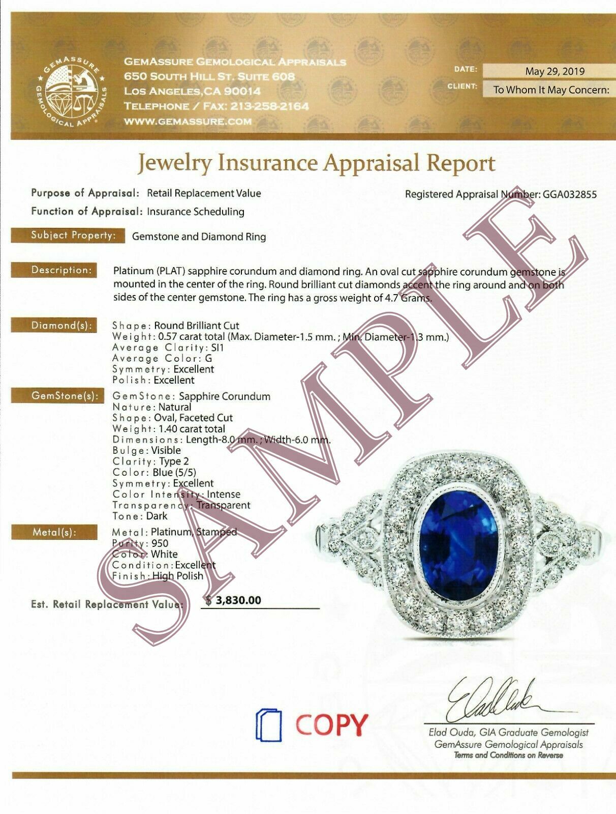 Art Deco Diamond Sapphire Platinum Flower Ring Natural Handmade 1.10 TCW